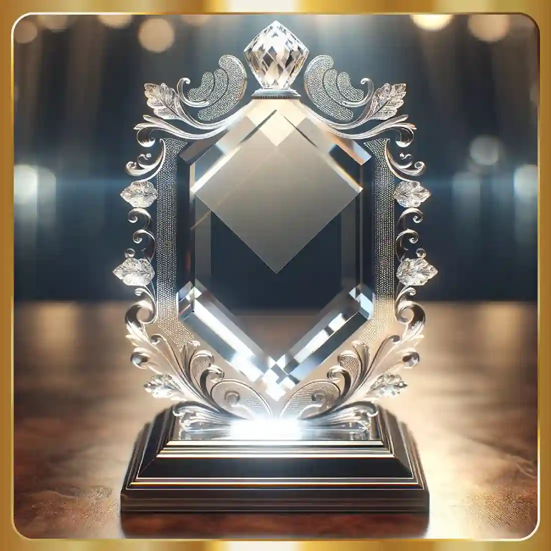 Golden trophy stars sparkle